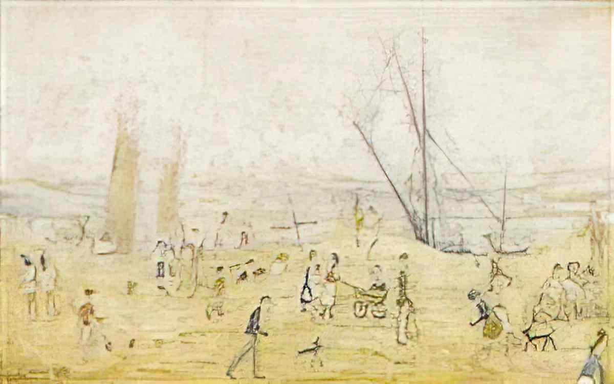 L S Lowry coming home from the mill 1928 Art A4 Photo Print