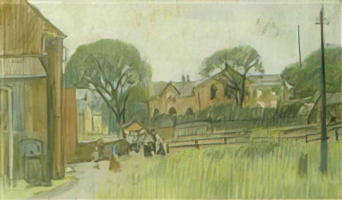 L S Lowry cowles fish & chips cleator moor Art A4 Photo Print