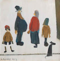 L S Lowry crowd of figures at a fairground Art A4 Photo Print