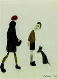 L S Lowry crowded beach sandsend Art A4 Photo Print