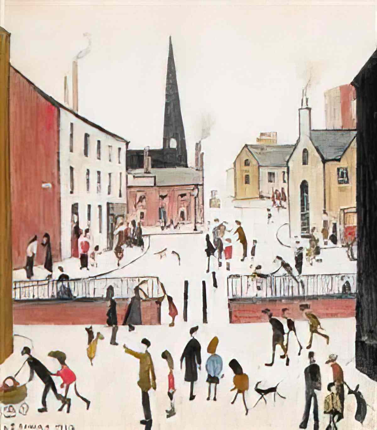 L S Lowry crown pole mottram Art A4 Photo Print