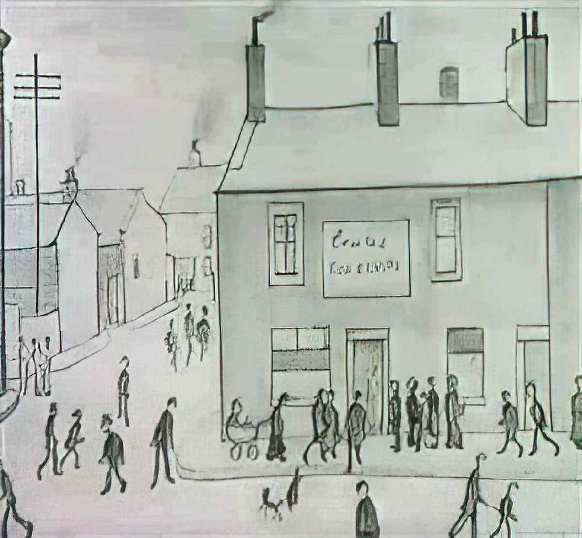 L S Lowry cumberland coast Art A4 Photo Print