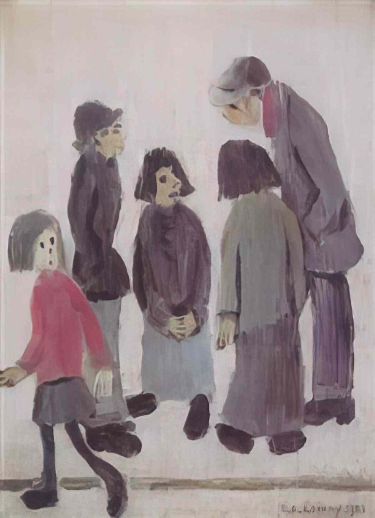 L S Lowry discord 1943 Art A4 Photo Print
