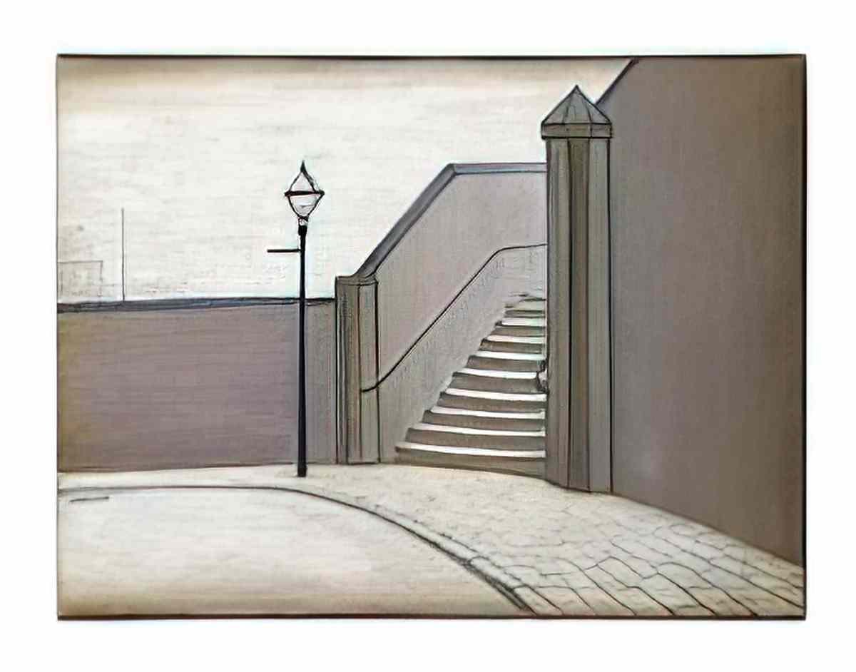L S Lowry dockside sunderland Art A4 Photo Print