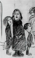 L S Lowry dogs Art A4 Photo Print