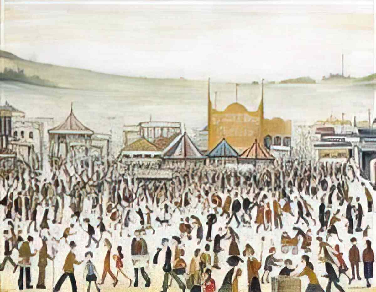 L S Lowry easter monday rivington pike Art A4 Photo Print