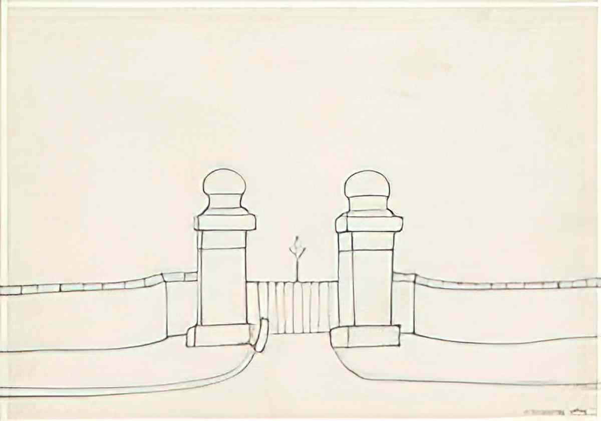 L S Lowry factory gate 2 Art A4 Photo Print