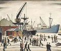L S Lowry family outing Art A4 Photo Print