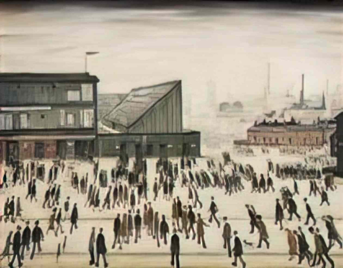 L S Lowry father and son Art A4 Photo Print