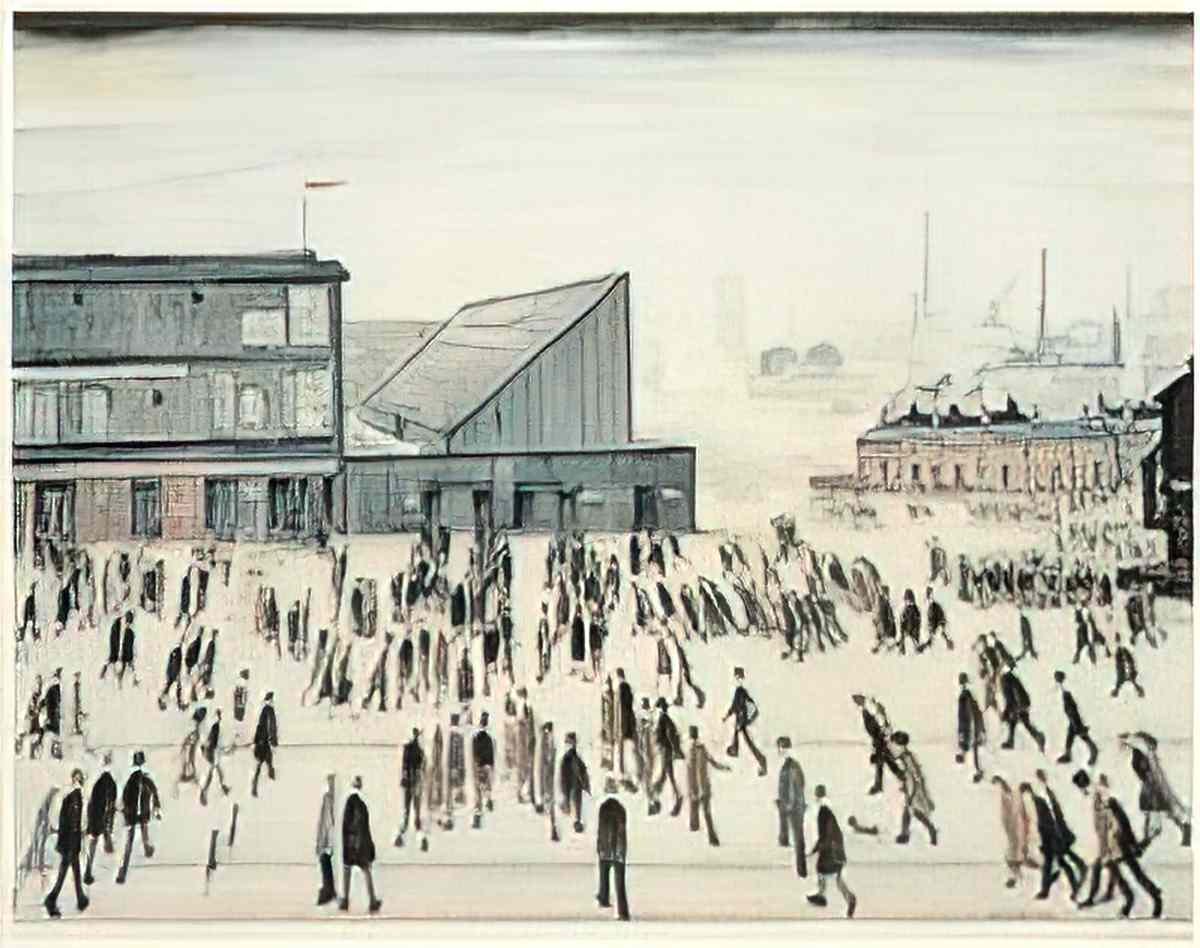 L S Lowry father and two sons Art A4 Photo Print