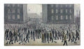 L S Lowry female bust Art A4 Photo Print