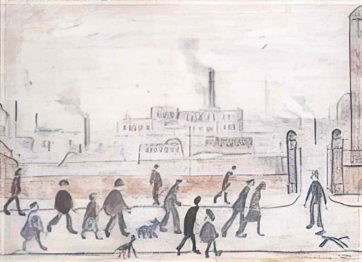L S Lowry figure ii man with pipe study Art A4 Photo Print