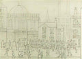 L S Lowry figure on a bench ii Art A4 Photo Print