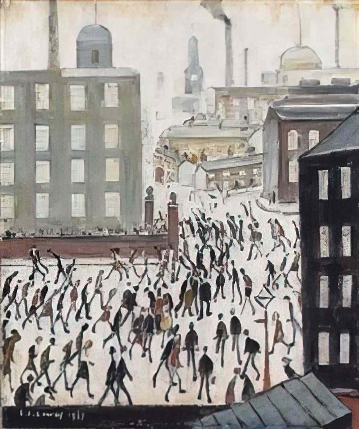 L S Lowry figure study ten minute drawing Art A4 Photo Print