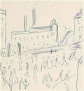 L S Lowry figure study1 Art A4 Photo Print