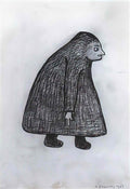 L S Lowry figures and dogs Art A4 Photo Print