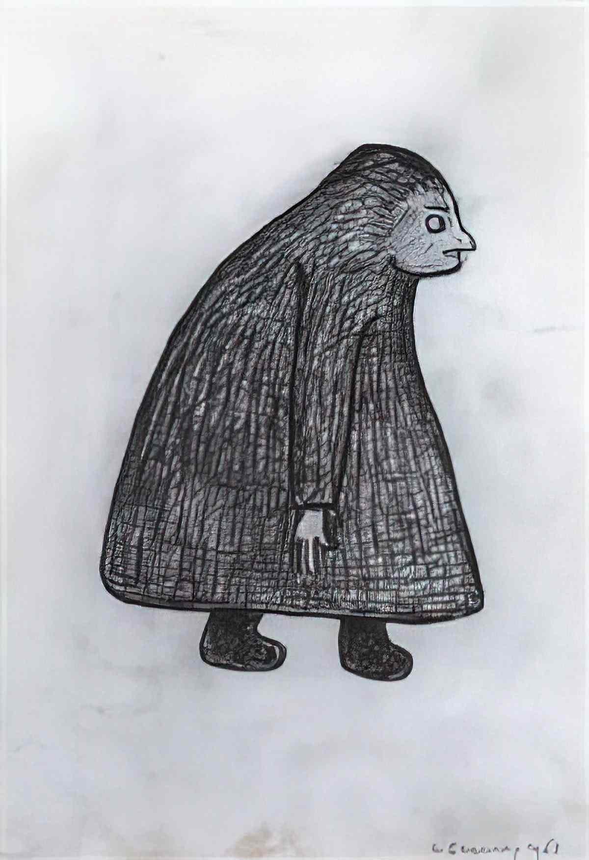 L S Lowry figures and dogs Art A4 Photo Print