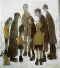 L S Lowry figures Art A4 Photo Print