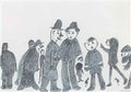 L S Lowry figures by railings1 Art A4 Photo Print