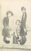 L S Lowry figures in a landscape1 Art A4 Photo Print