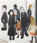L S Lowry figures in a park Art A4 Photo Print