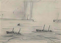 L S Lowry figures in front of a church Art A4 Photo Print