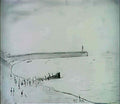 L S Lowry figures in the street Art A4 Photo Print