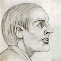 L S Lowry figures with a cat Art A4 Photo Print