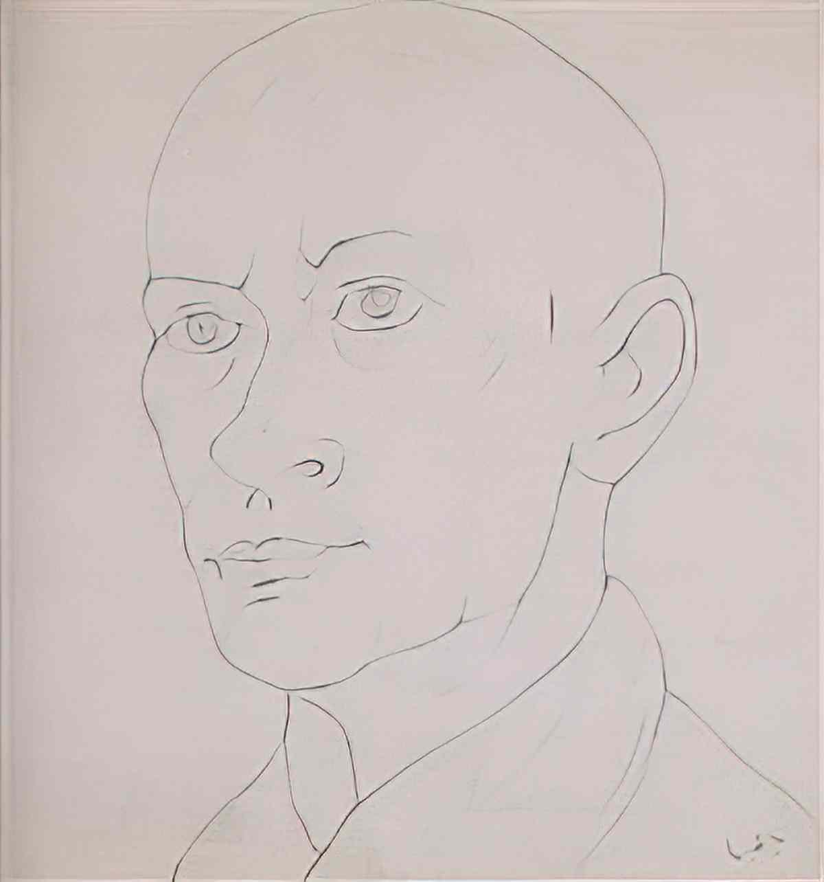 L S Lowry figures with a dog1 Art A4 Photo Print