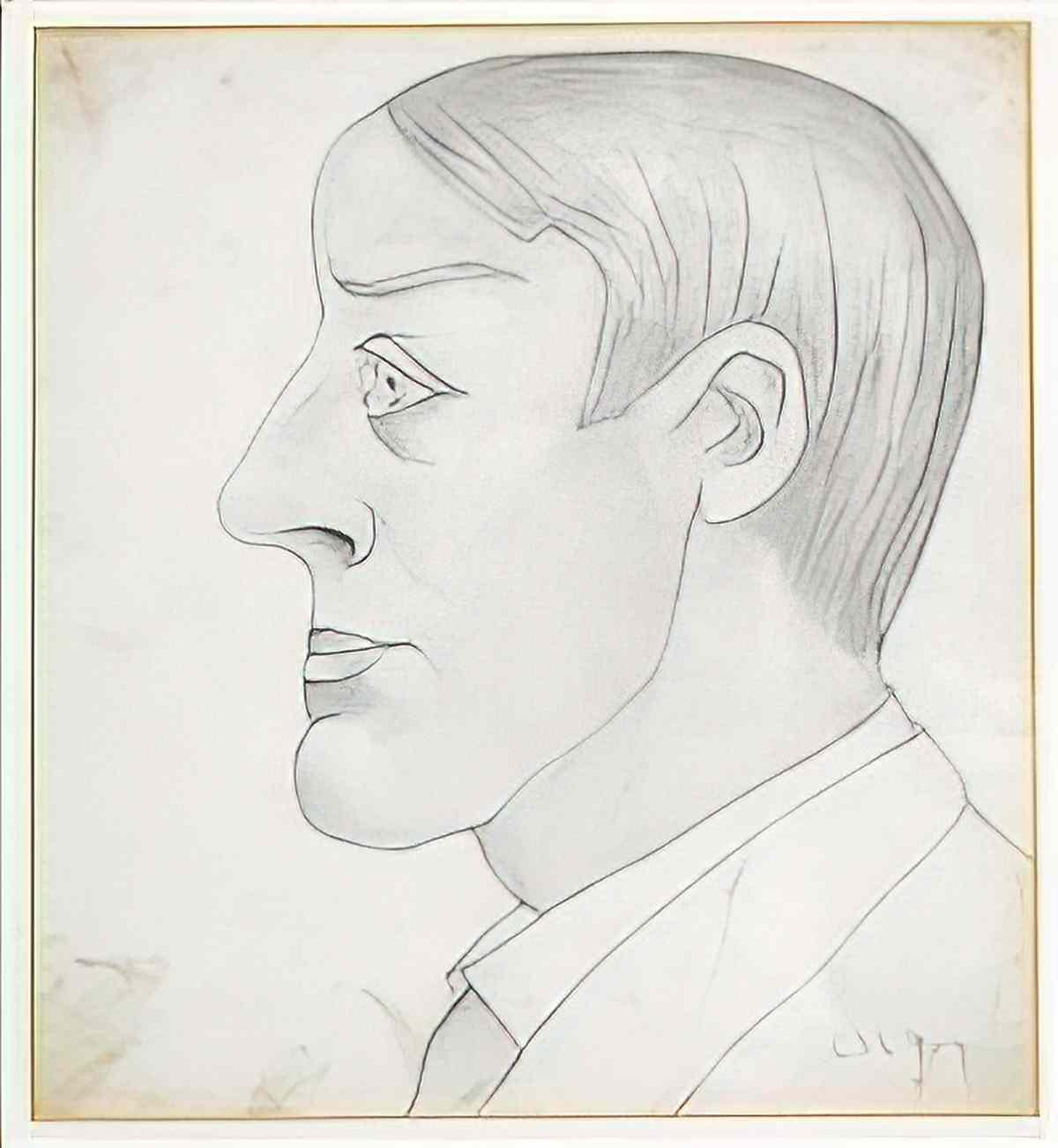L S Lowry figures with dachshunds Art A4 Photo Print