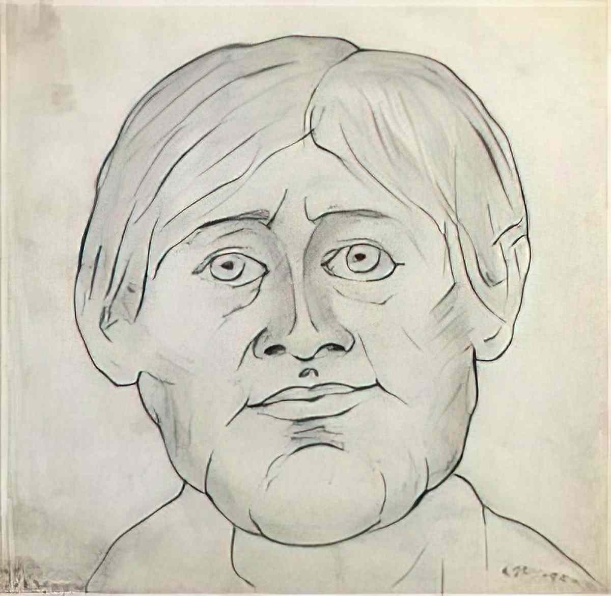 L S Lowry fire watcher 1943 Art A4 Photo Print