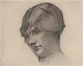 L S Lowry five figures and a child held by his ears Art A4 Photo Print