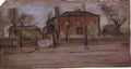 L S Lowry footbridge at droylsden Art A4 Photo Print