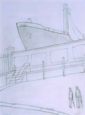 L S Lowry footbridge in ancoats Art A4 Photo Print