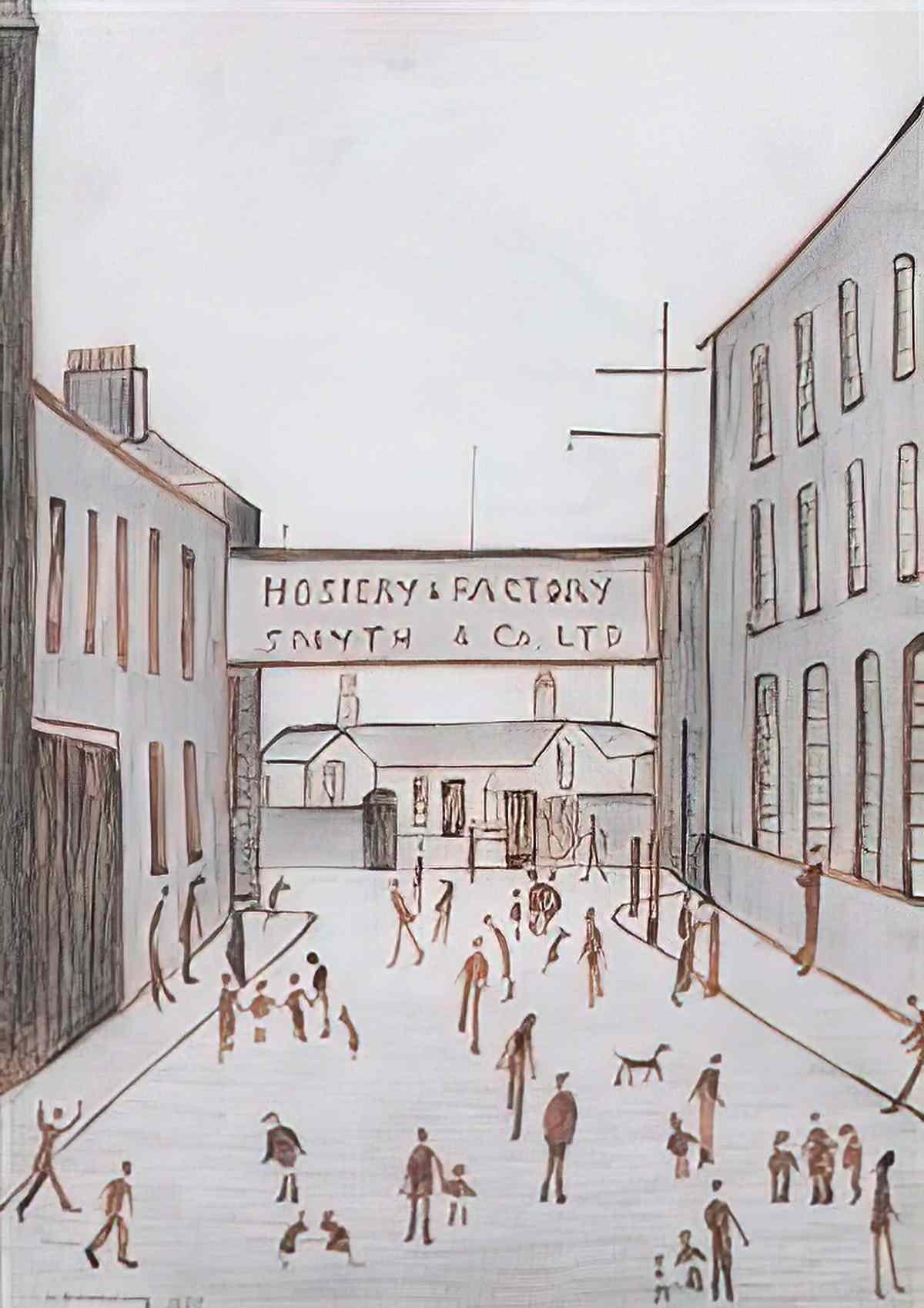 L S Lowry four people Art A4 Photo Print
