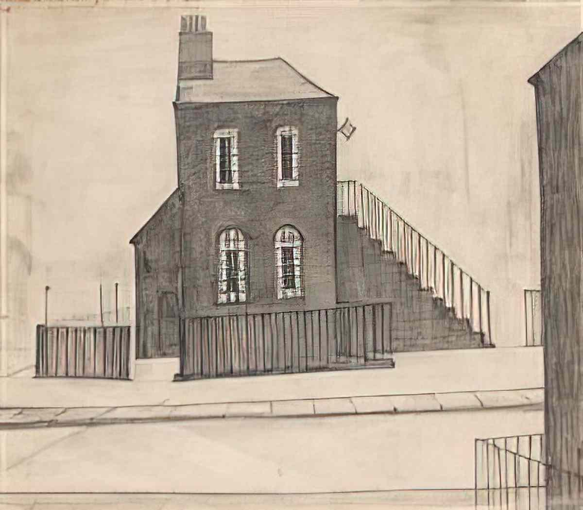 L S Lowry fylde farm2 Art A4 Photo Print