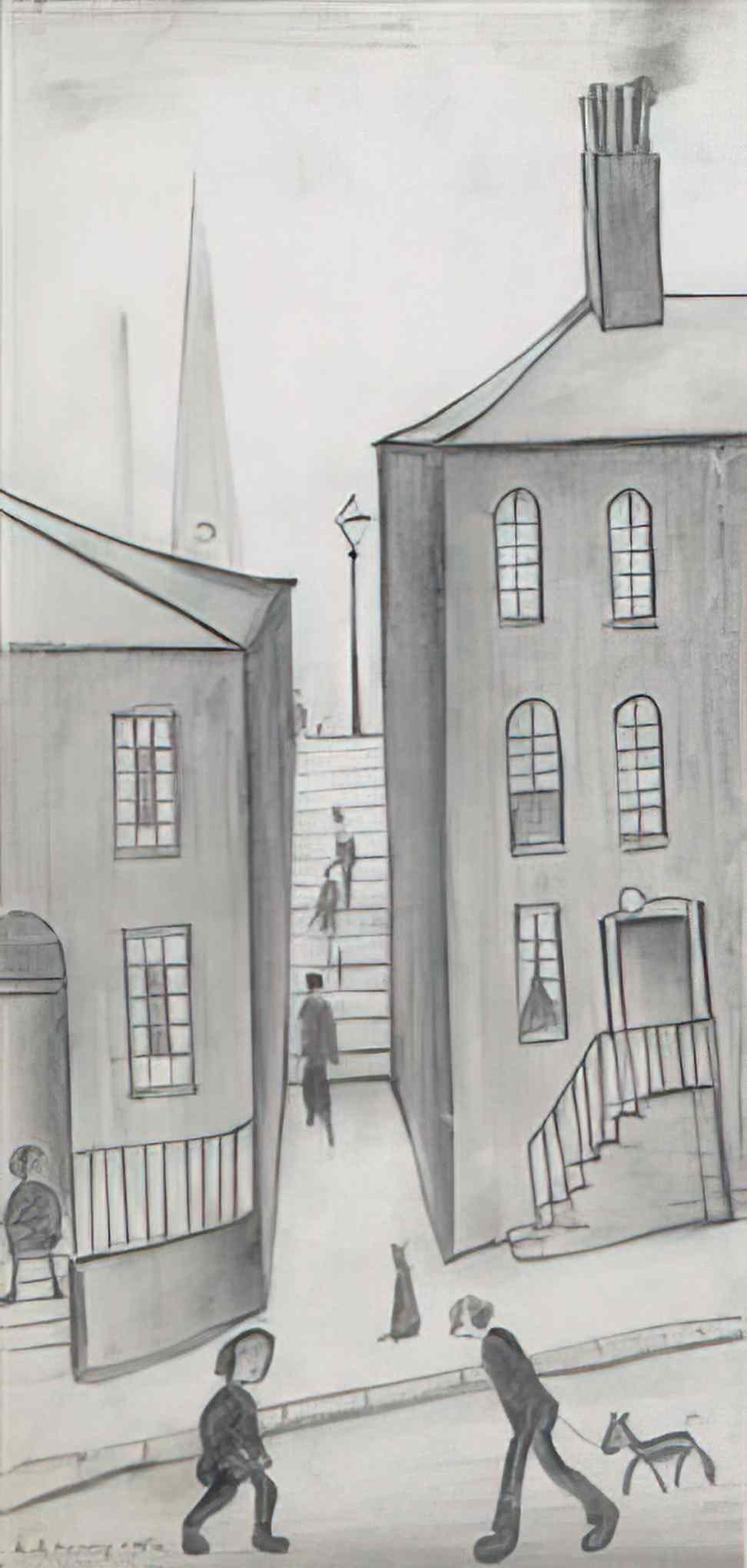 L S Lowry fylde farm3 Art A4 Photo Print