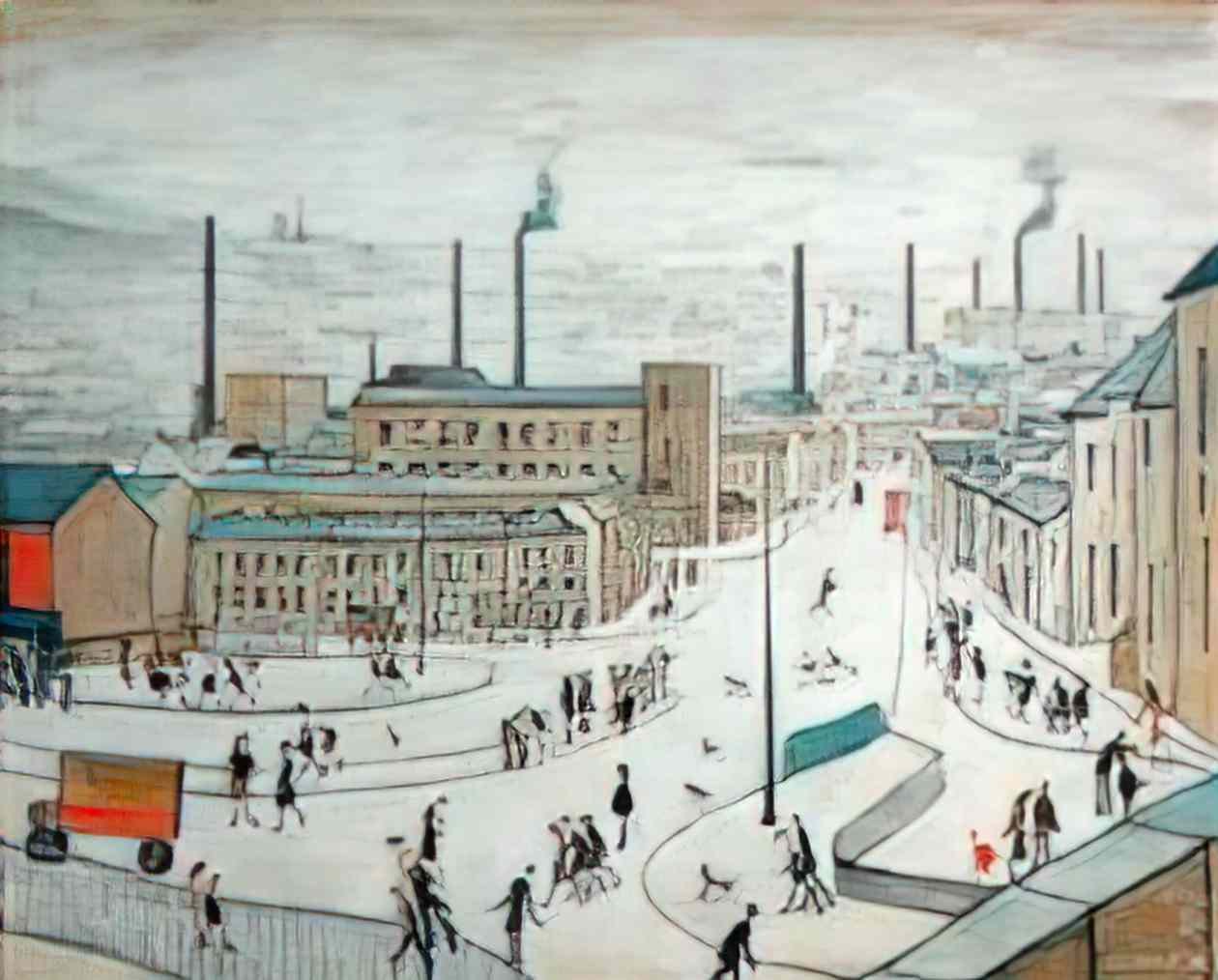 L S Lowry fylde landscape1 Art A4 Photo Print