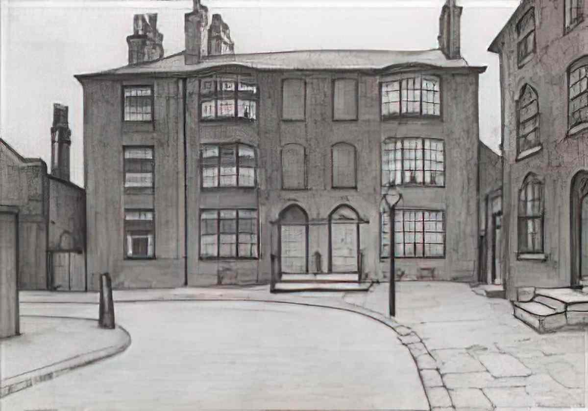 L S Lowry gateway with carriage Art A4 Photo Print
