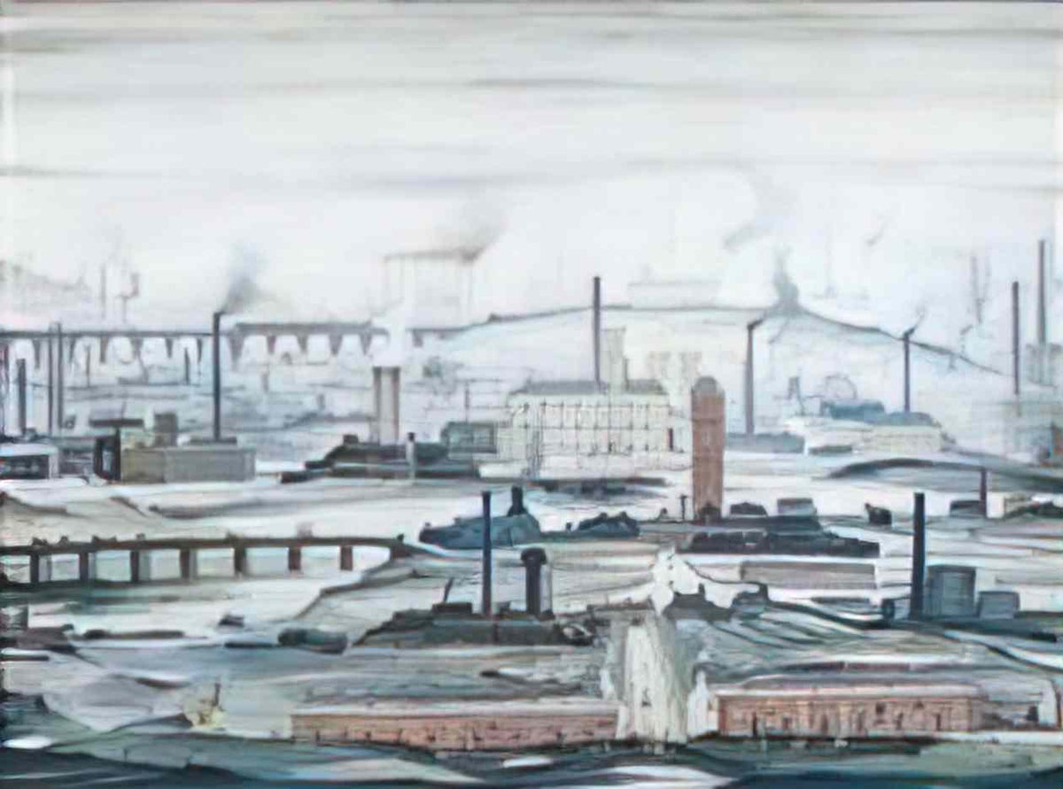 L S Lowry ghosts Art A4 Photo Print