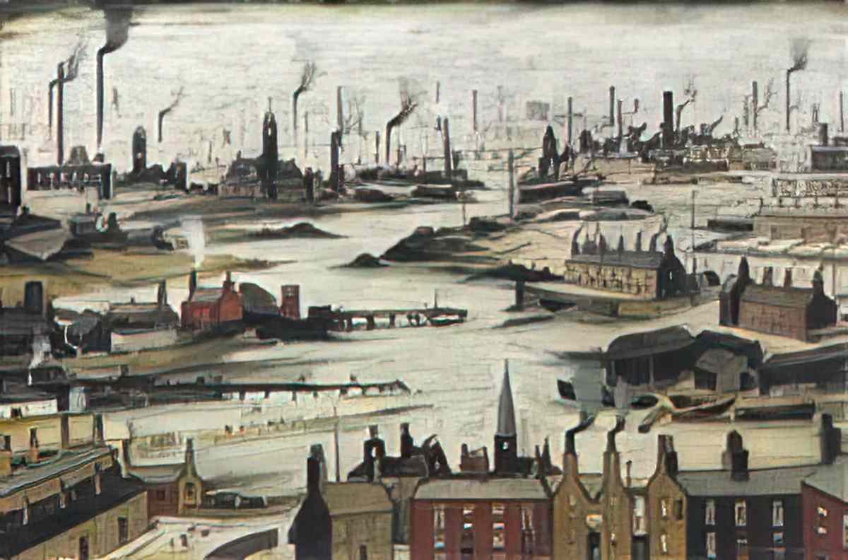 L S Lowry girl on the sands Art A4 Photo Print