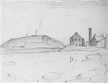 L S Lowry girl pushing three children in a pram Art A4 Photo Print