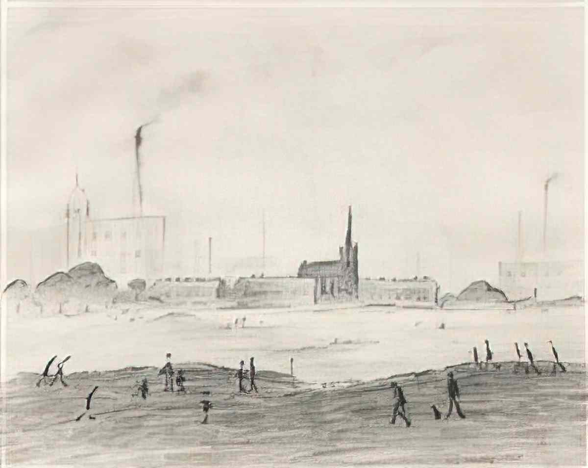 L S Lowry girl walking Art A4 Photo Print