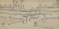 L S Lowry girl with bows Art A4 Photo Print