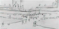 L S Lowry girl with red scarf and trousers Art A4 Photo Print