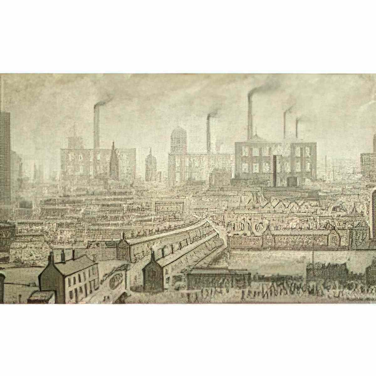 L S Lowry glasgow docks Art A4 Photo Print