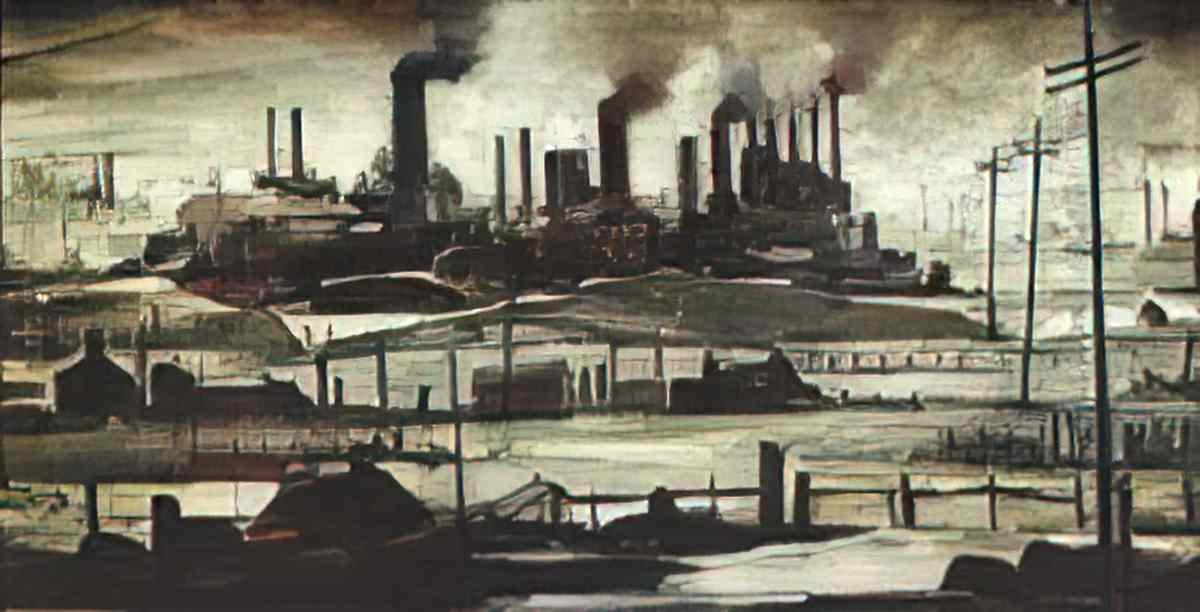 L S Lowry glasgow docks1 Art A4 Photo Print