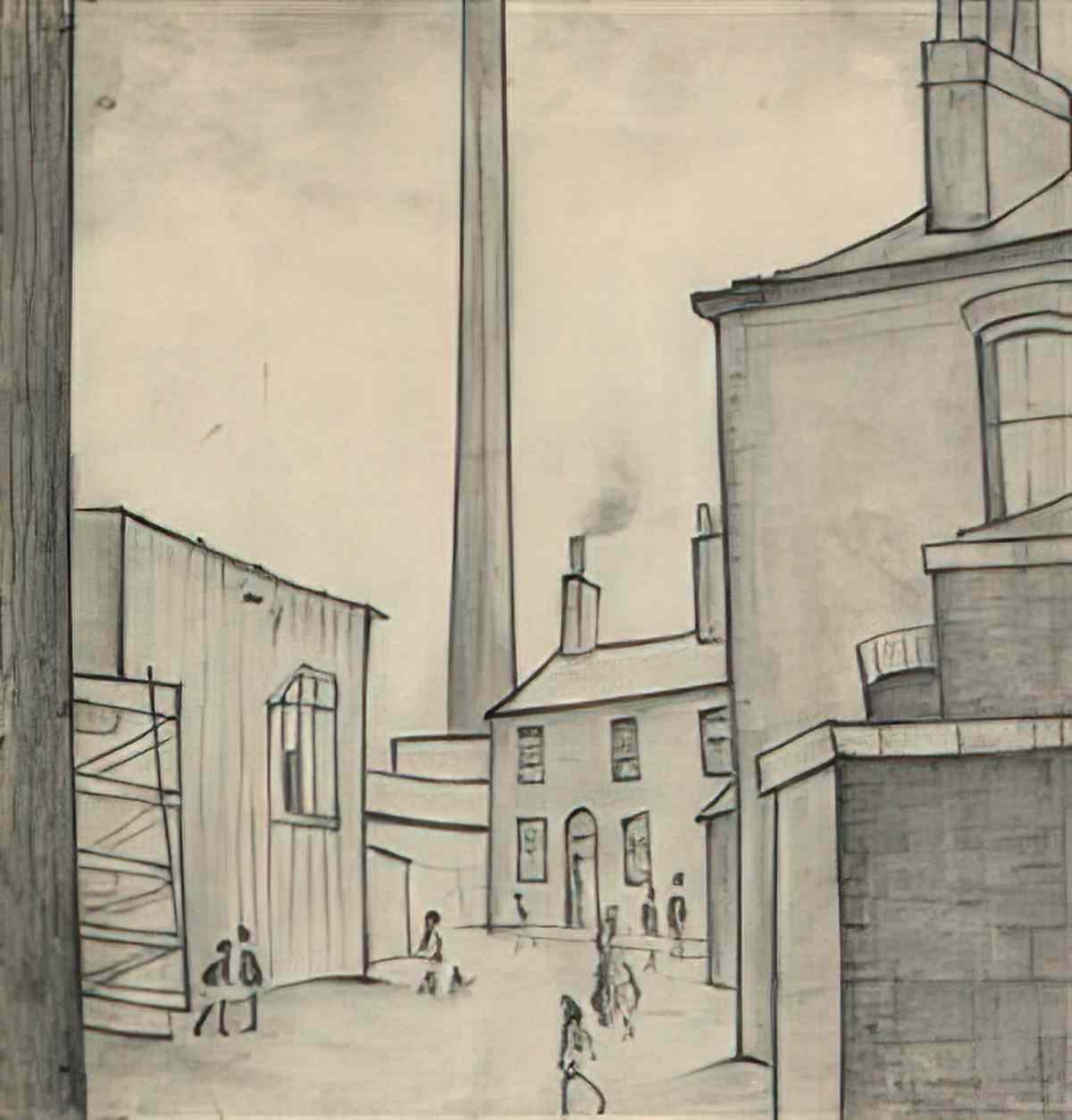 L S Lowry going to the cinema 1965 Art A4 Photo Print