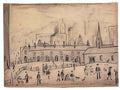 L S Lowry going to the match 1953 Art A4 Photo Print
