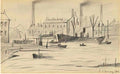 L S Lowry going to the match Art A4 Photo Print